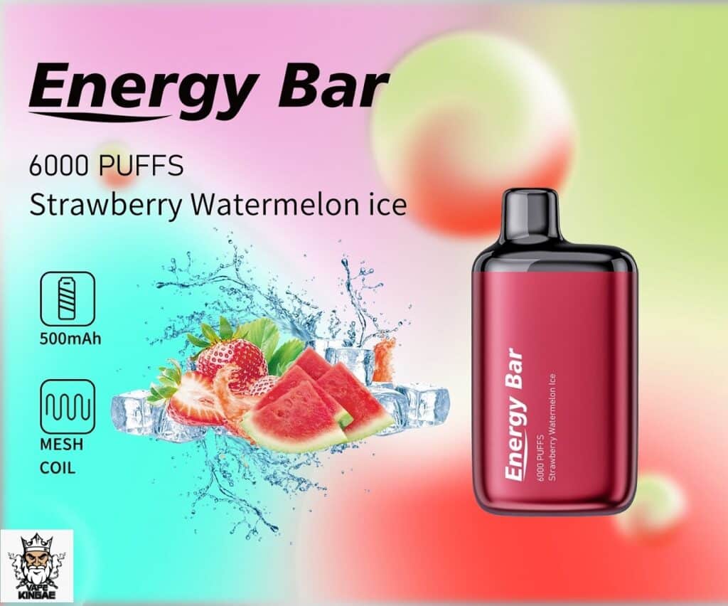 Energy Bar 6000 Puffs Strawberry Watermelon Ice 1