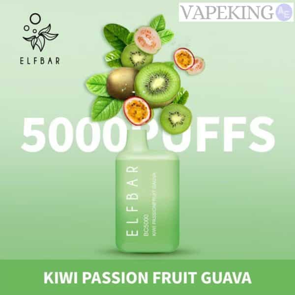 ELFBAR BC5000 KIWI PASSION FRUIT GUAVA 1