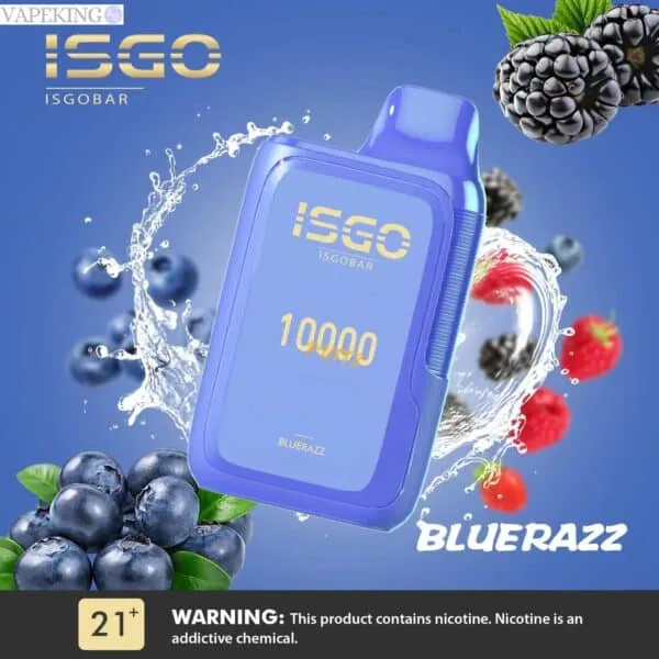 ISGO BAR DISPOSABLE VAPE 10000 puffs Blue Razz 1