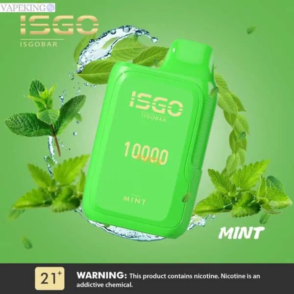 ISGO BAR DISPOSABLE VAPE 10000 puffs Mint 1