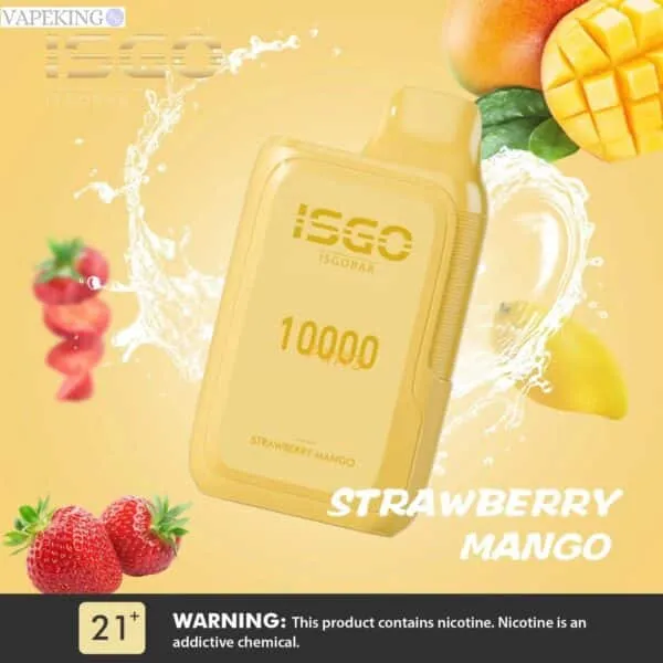 ISGO BAR DISPOSABLE VAPE 10000 puffs Strawberry Mango 1