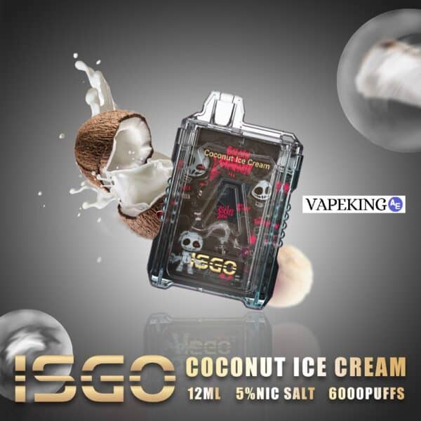 ISGO DISPOSABLE VAPE 6000 Puffs Coconut Ice Cream
