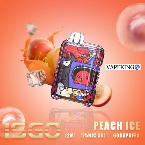 ISGO DISPOSABLE VAPE 6000 Puffs Peach Ice