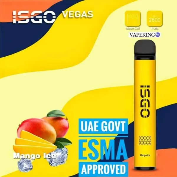 ISGO VEGAS DISPOSABLE VAPE 2800 puffs Mango Ice 1