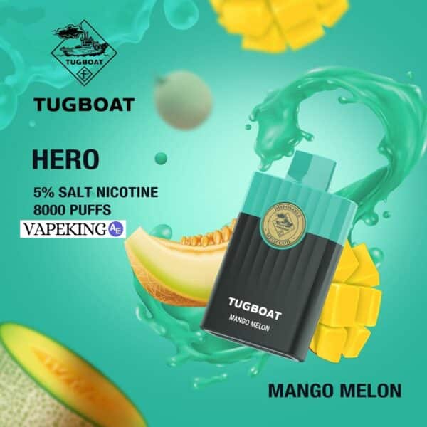 TUGBOAT HERO DISPOSABLE VAPE 8000 PUFFS Mango Melon 1