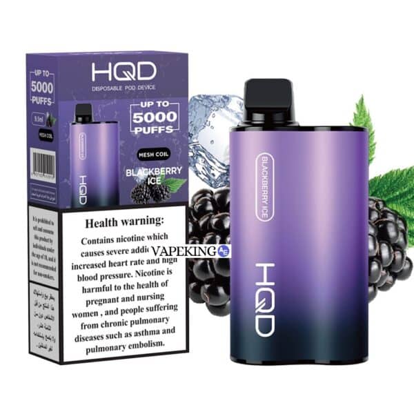 HQD CUVIE ULTIMATE 5000 PUFFS DISPOSABLE POD BLACKBERRY ICE 1