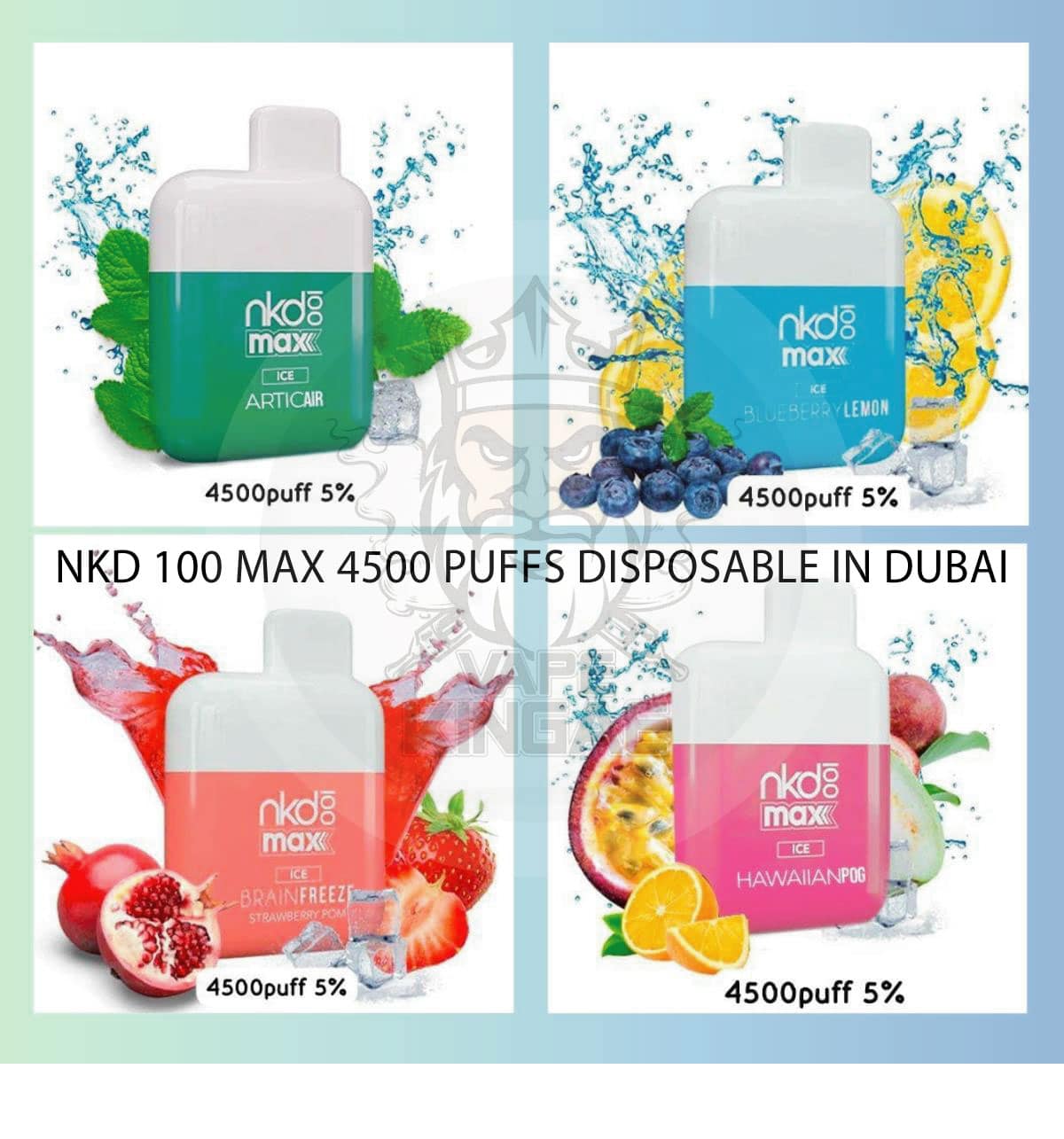 NKD 100 MAX 4500 PUFFS DISPOSABLE IN DUBAI