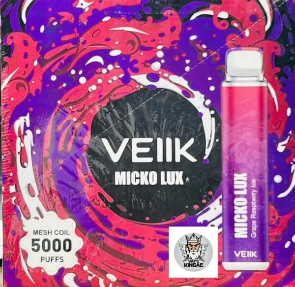 VEIIK MICKO LUX DISPOSABLE 5000 PUFFS Grape Ruspberry Ice 1