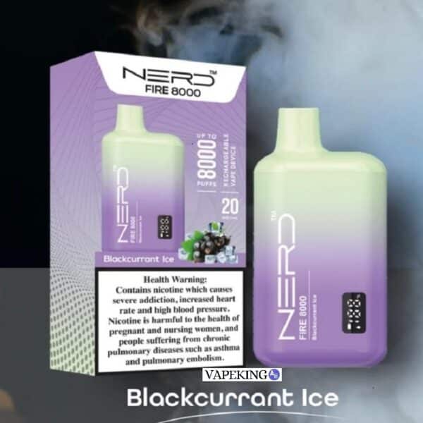 NERD FIRE DISPOSABLE 8000 PUFFS BLACKCURRANT ICE 1