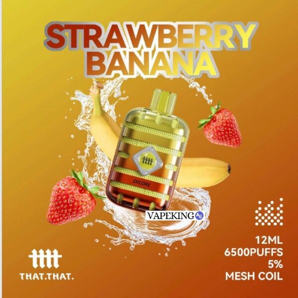 THAT.THAT. 6500 PUFFS DISPOSABLE 6500 PUFFS STRAWBERRY BANANA
