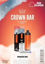 crown bar disposable vape 8000 puffs peach ice