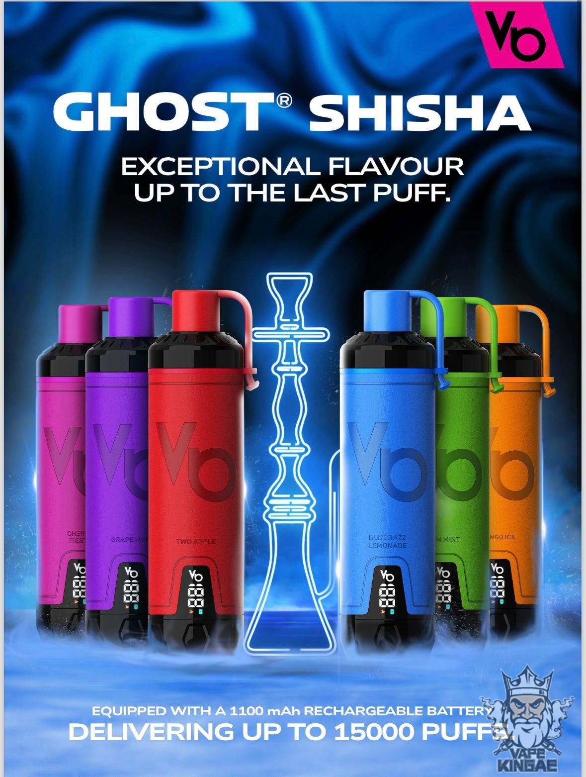 NEW GHOST SHISHA 15000 DISPOSABLE VAPE