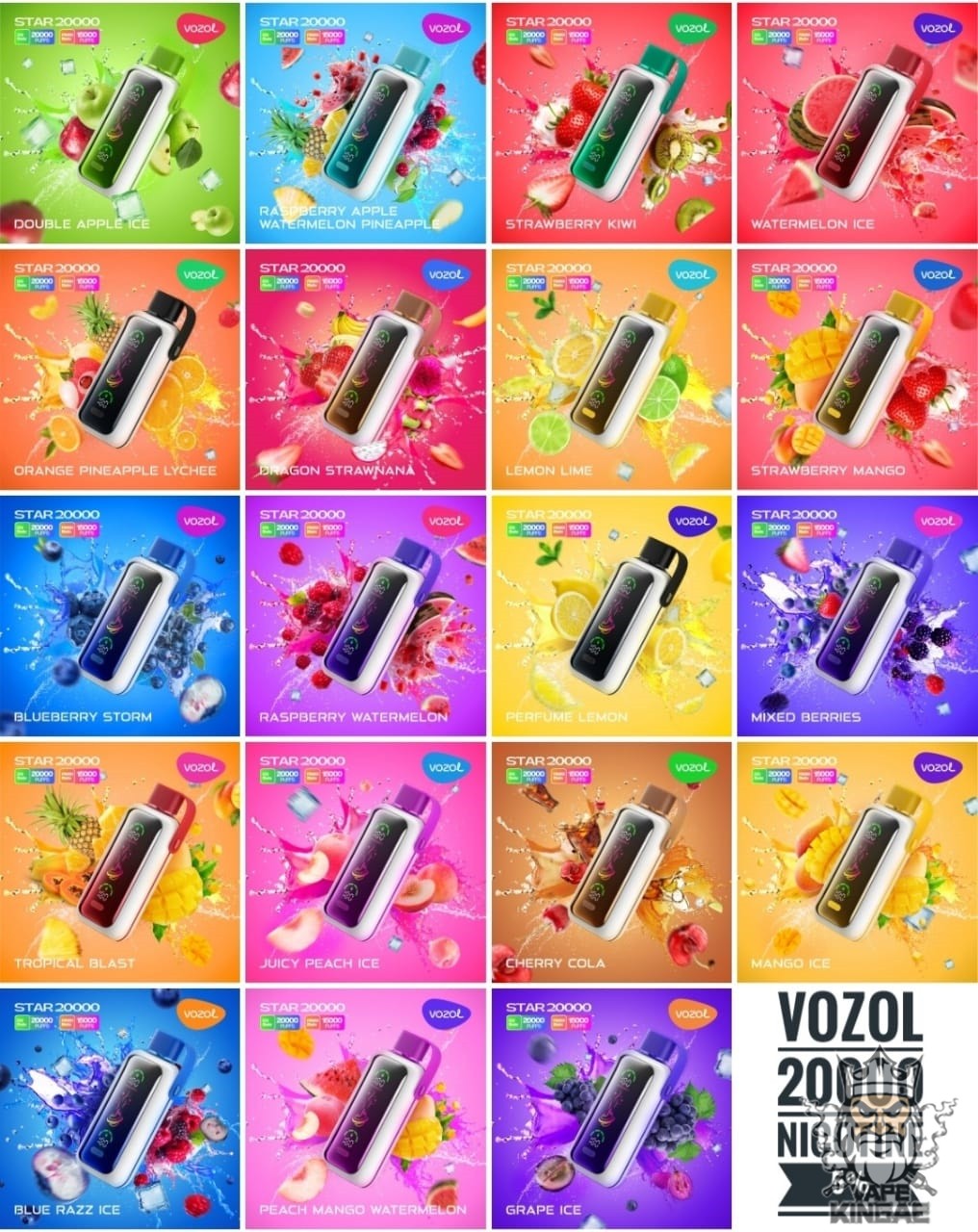 VOZOL STAR 20000 PUFFS DISPOSABLE VAPE