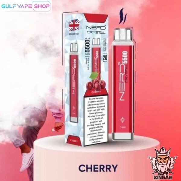 NERD CRYSTAL DISPOSABLE VAPE DEVICE 5500 PUFFS cherry