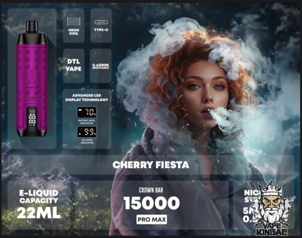 al fakher crown bar 15000 puffs Cherry Fiesta