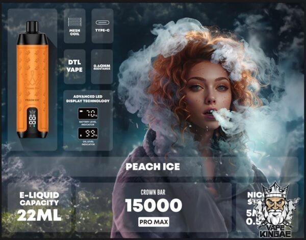 al fakher crown bar 15000 puffs Peach Ice