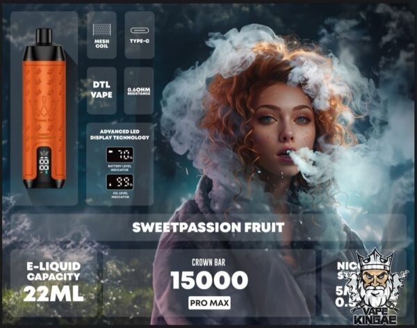 al fakher crown bar 15000 puffs Sweetpassion Fruit